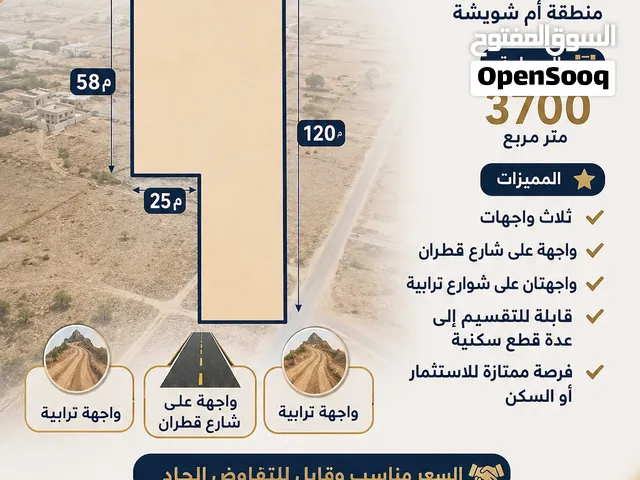 أرض للبيع ام شويشة