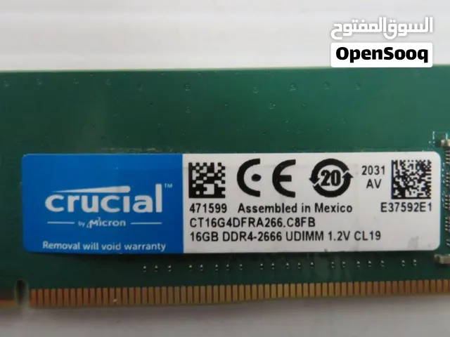 رام DDR4 2666 (2*8) ماركة كروشيال