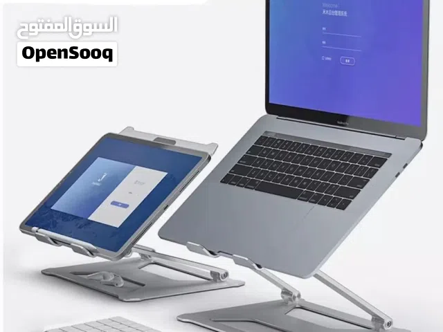 ستاند لابتوب ستاند ايباد معدني قابل لتعديل الارتفاع هيكل قوي تحكم بزاوية الرؤية باقي الاسعار