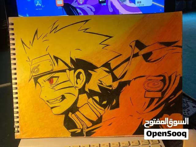 لوحه فنية يدوية: انمي ناروتو