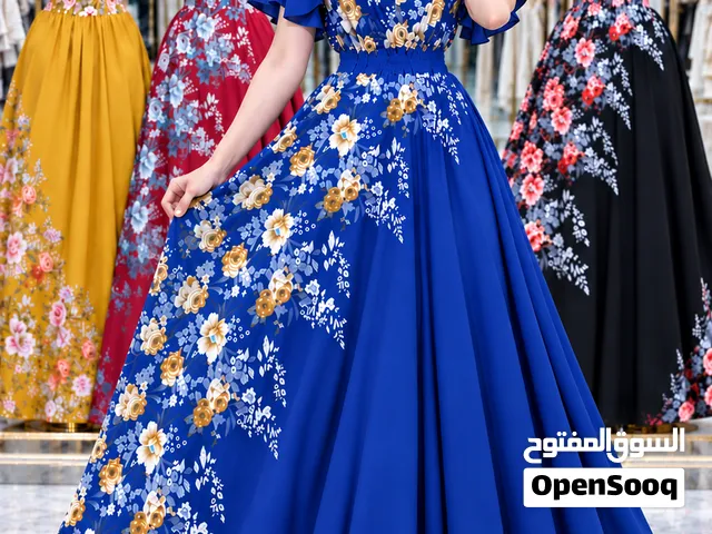 فساتين روز كلوش عريض بالونه بسعر جملة الجملة ولي أول مرة في اليمن بسعر جملة الجمله