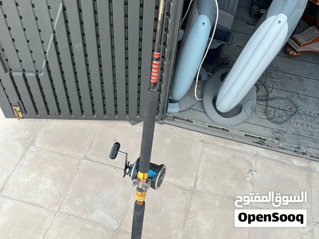 سنارة صيد black wolf rod and reel سناره و بكرا مستعمل مره واحده فقط و حالته جيد جدا و مع خيط سنارة
