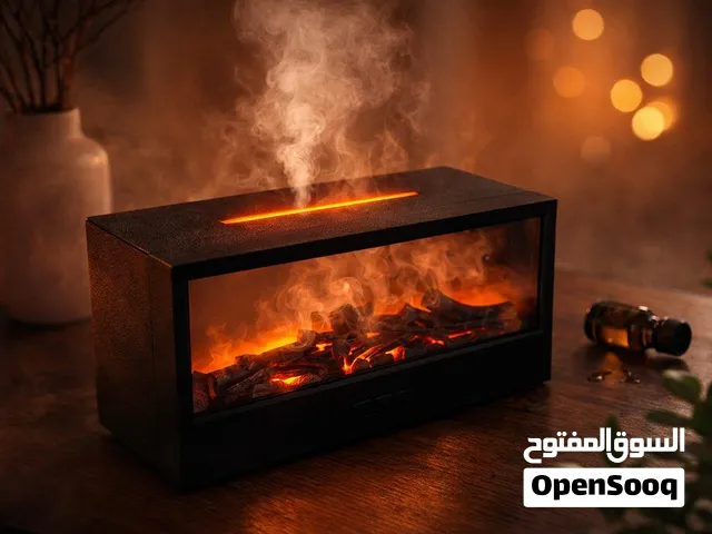 جهاز اللهب المتوهج للعلاج العطري مع إضاءة ملونة – موديل A4