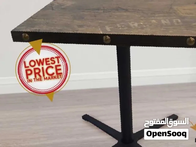طاولة قاعدة المنيوم مع وجه خشب بأقل سعر في السوق بــــ29دينار فقط لا غير خدمة التوصيل متوفرة