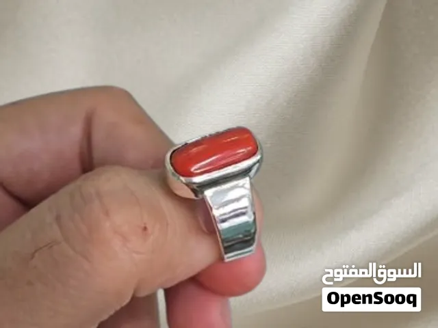 Red Coral Italian Ring
