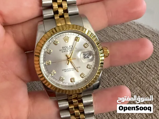 ساعة رولكس ماستر كوالتي عاليييييي ما بتفرق عن الاصلية مع ختم استخدام بسيط جدا جداااااا