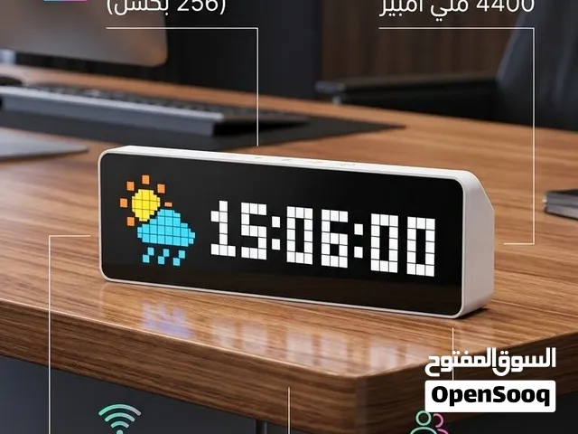 ضف لمسة تقنية وذكية لمكتبك مع الساعة الذكية Ulanzi TC001 Smart Desktop Clock! تصميم مميز