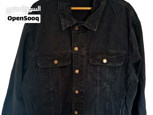 جاكيت جينز أسود باهت (Vintage Black) ستايل عصري