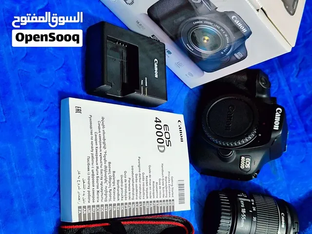 كاميرا كانون نوع 4000d جديدة وكاله بكرتونتها معها كل أغراضها استخدمت مرة فقط......