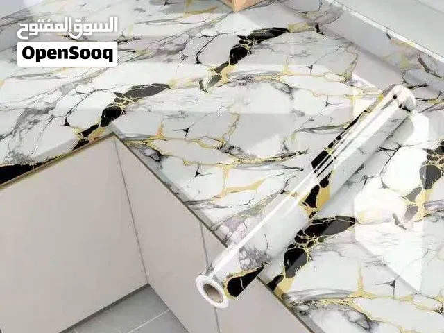 اصق رول استيكر رخامي حراري يعطي شكل جمالي لمطبخك* *لاصق حراري ولهصق قوي ومتين 100%