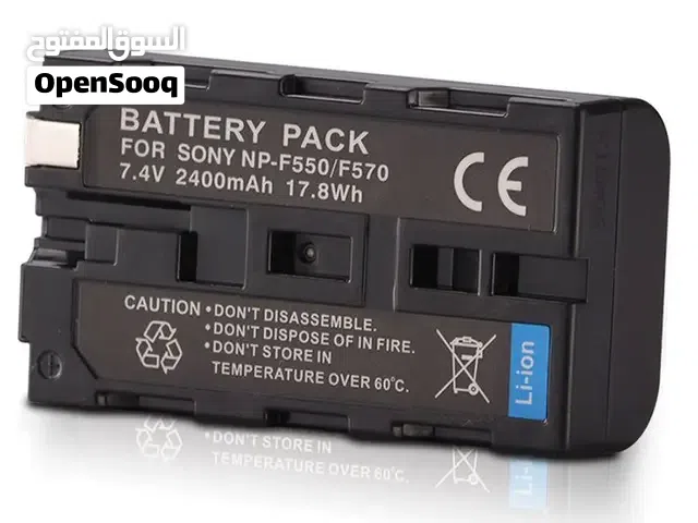 بطاريات كشاف تصوير NP-F550/F570 بأفضل الأسعار بالمملكه ومتوفر لدينا خدمة التوصيل حسب المنطقه