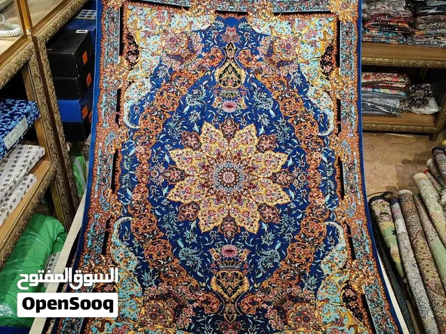 سجادة حرير إيرانية 80×120 سم  تصميم فاخر بنقوش إيرانية كلاسيكية  جودة عالية