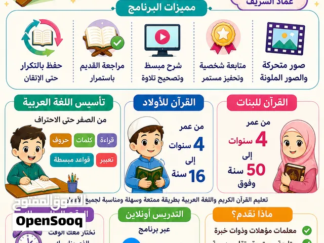معلمة تأسيس لغة عربية و قرآن تحفيظ