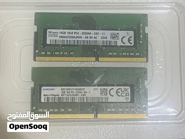 16gb ddr4 laptop ram متوفر  كمية