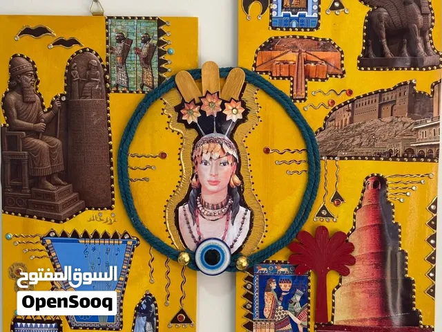 لوحات فنية يدوية تراثية عراقية وعربية   Mixed Media  قطع فريدة