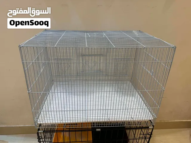 قفص معدني ابيض للطيور مستعمل بحاله جيده جدا