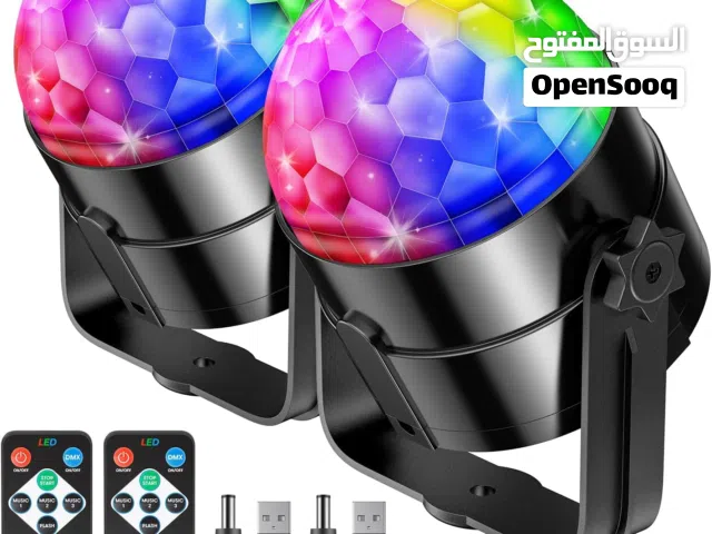 لمبه طابة ديسكو متحركه اشكال هندسيه متعدده  تحكم ريموت كنترول بالحده و السرعه و نمط  لون الاضاءه