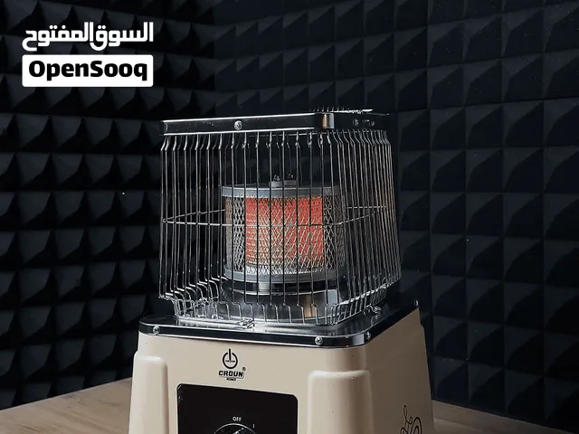 صوبة ومدفأة كهربائية سيراميك بتصميم كلاسيكي دائري 360 درجة كراون بقدرة 1600 واط