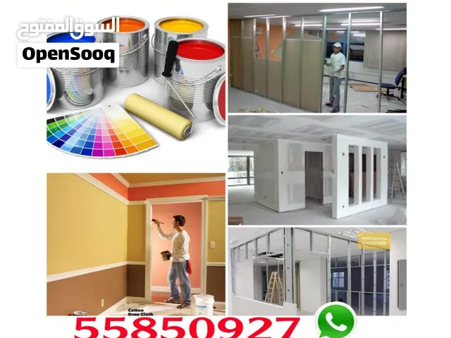 plumbing, electric, carpenter, gypsum partition service.