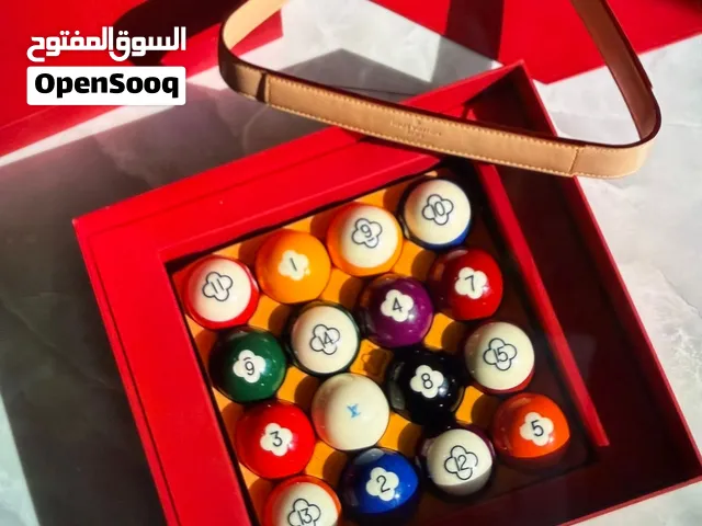 Louis Vuitton Pool Billiard Ball Set with Leather Triangle