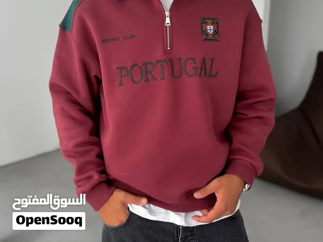 سويت شيرت PORTUGAL خامة قطن صافي 100% عالي الجودة، ناعم على الجلد ومريح في اللبس لفترة طويلة. جاي ب