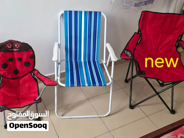 Three picnic chairs, one new others in very good condition ثلاث كراسي رحلات واحدة جديدة الباقي جيدة