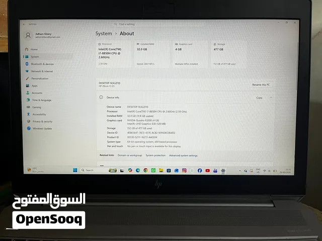 HP ZBook 15 G5 (Mobile Workstation)