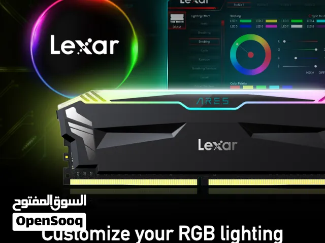 RAM Lexar RGB ddr4 8g 3200مستعمل و نظافة 90%