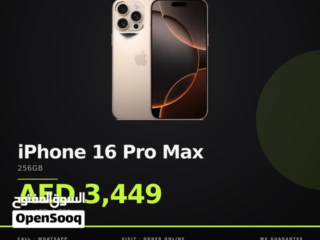 iPhone 16 Pro Max (256)GB WITH ONE YEAR EXPHONE WARRANTY