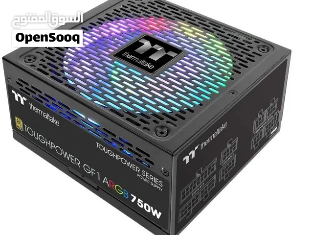 مزود طاقة تاف باور من ثيرمال تيك GF1 بفضاء لوني ARGB وقوة 750 واط 80 بلس ذهبي توليف كامل - 16.8 مليو