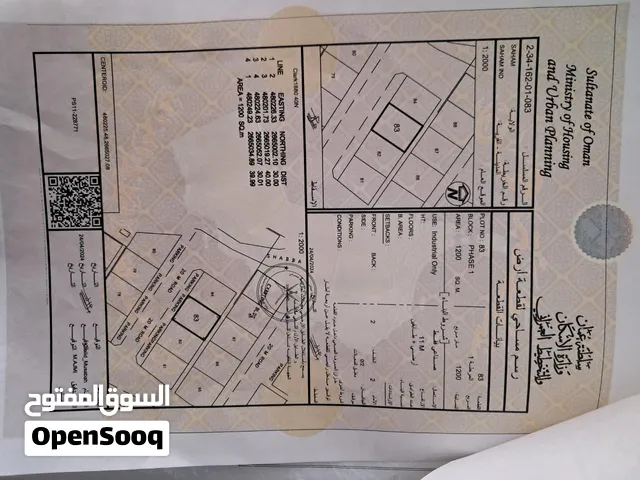 للبيع ارض صناعيه في صحم مبنى جديد وموقع ممتاز حوالينه مباني ماجره