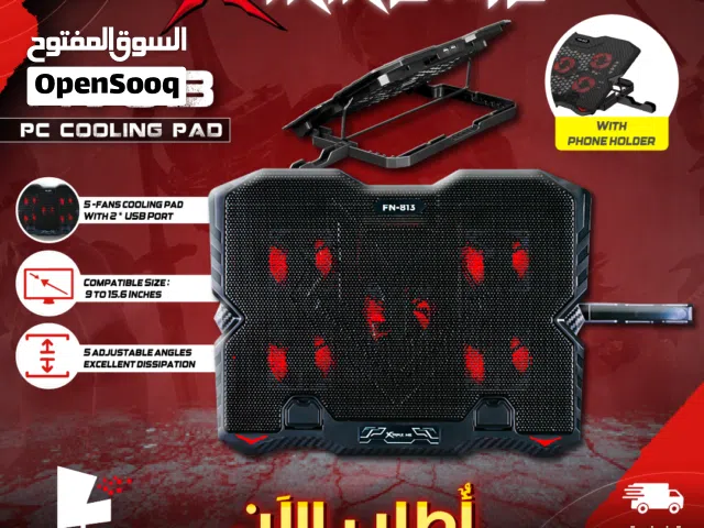 مروحة تبريد مناسبة للهواتف التاب و اللابتوب XTrike FN-813 Cooling Fans Fits 9 to 15.6 Inch