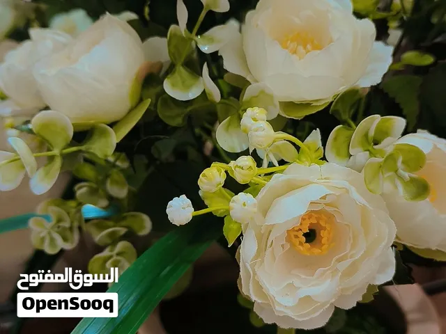 سندان ورد فخار ديكور راقي القطعه كبيره