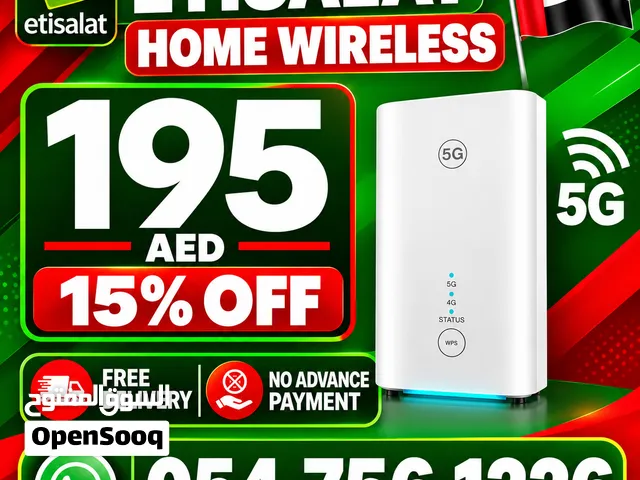 Etisalat Home Wireless 4G/5G Wi-Fi Router (Box & Accessories Included)