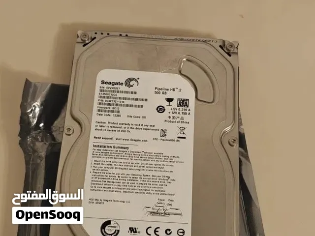 لدي 3 هاردسكات للبيع شبه جدد بسعه 500 قيقا للبيع 2.  سيقت وثالث 1 WD.