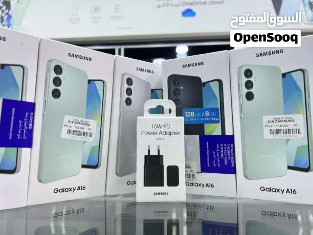 جهاز جديد Samsung A16 رام 8 و 12 و 16 جيجا 128 و 256 مكفول سنة كفر ولزقة وشاحن متوفر توصيل