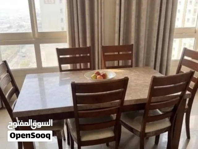 Dining table marble with 6 chairs