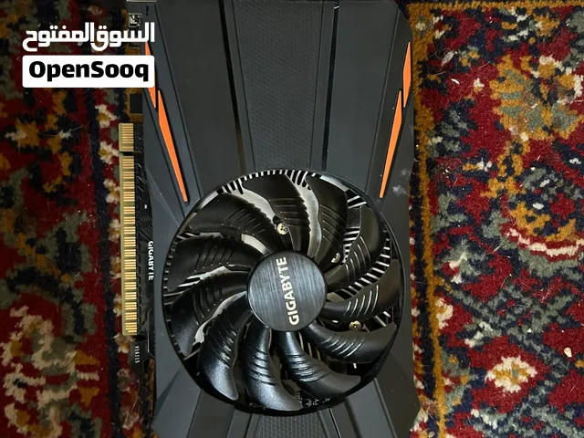 عرطة كرت شاشة Gigabyte GTX 1050 Ti 4GB GDDR5 نظافة كرت شغال بدون سلك باور