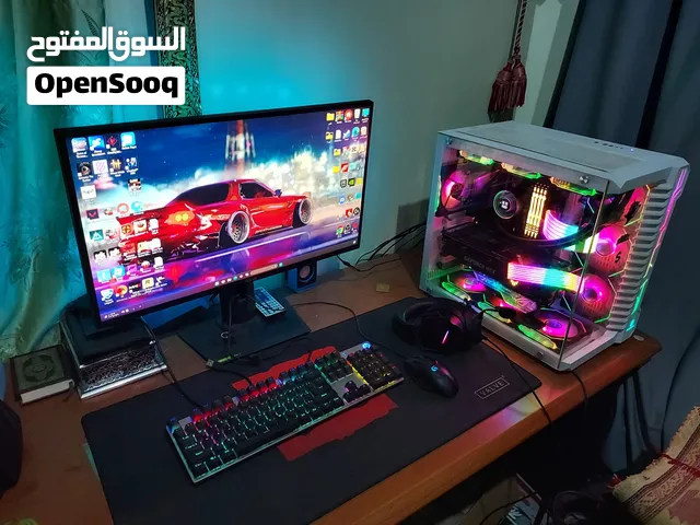 جهاز كمبيوتر PC للألعاب تجميع خارج اليمن بحالة الوكاله +شاشة العاب من شركة 27ASUS بوصة 165HZ.