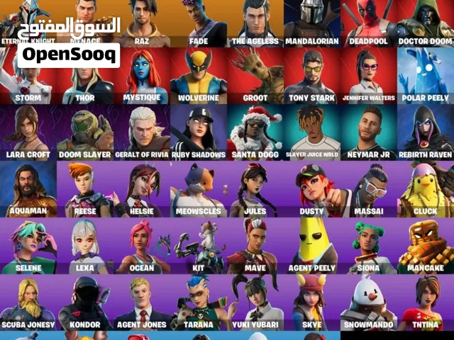 Full Access Fortnite account with lara Croft and tony stark for sale