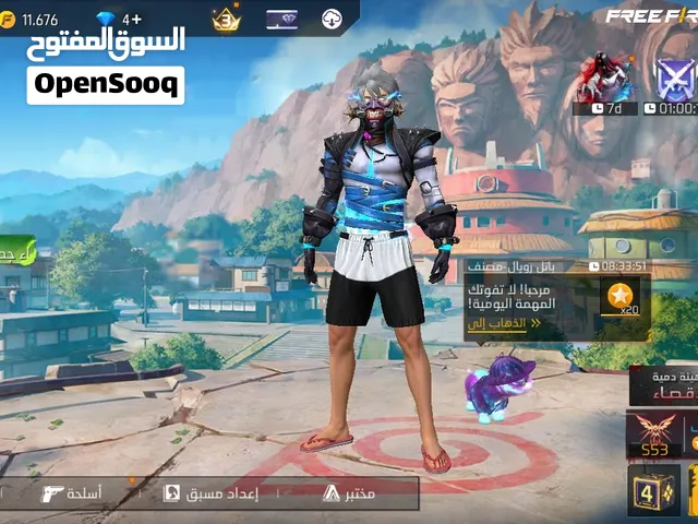 كونت فري فاير ب 40 ب 50 دينار