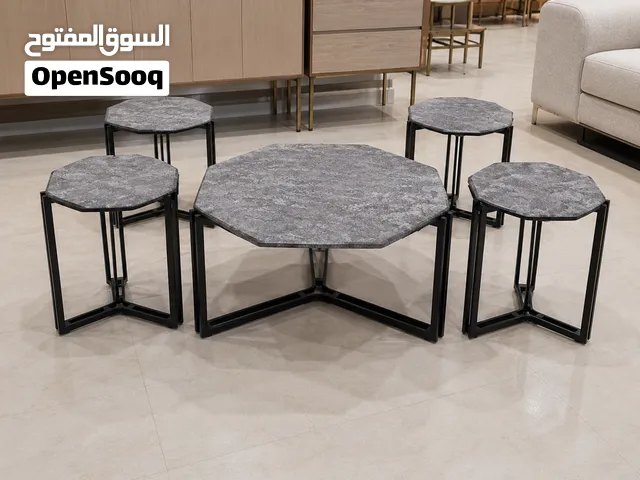 طقم طاولات خدمة خماسية مودرن - جديد بالكرتون