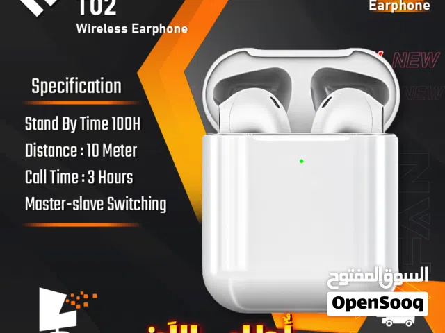سماعات رأس وأذن جودة عالية وصوت واضح بلوتوث دون تأخير T02 Wireless Earbuds No Delay / Clear Sound