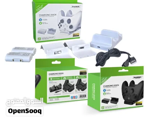 ستاند شحن يدين اكس بوكس مع بطاريات شحن DOBE Xbox Controller Dual Charging Dock TYX-532X