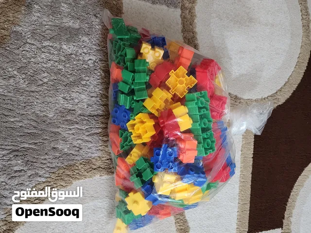 Large Bag of Colorful Kids Building Blocks / Interlocking Puzzle Toy