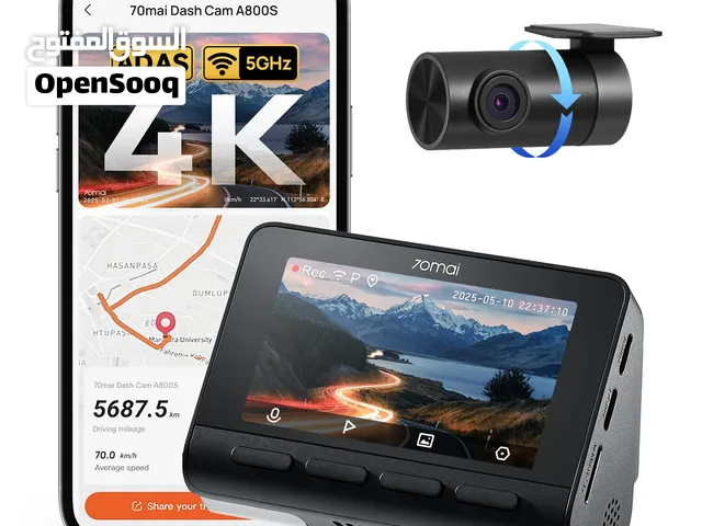 كاميرا تشاومي 4k بحالة الوكالة تصوير امامي وخلفي 70mai a800