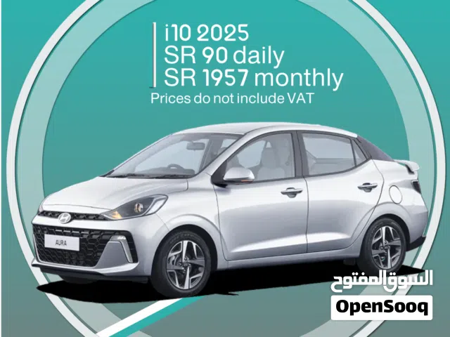 Hyundai Grand i10 2025 for rent in Tabuk - Free delivery for monthly rental