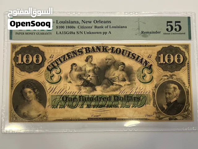 100 دولار أمريكي من 1857 نادرة جدا