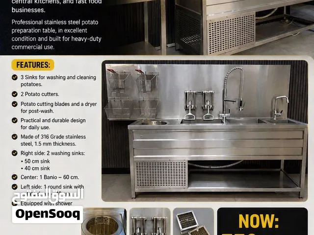 For Sale – Potato Washing & Preparation Station (Grade 316 Stainless Steel)