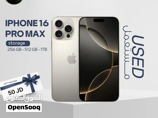 IPHONE 16 PRO MAX ( 256GB ) USED /// ايفون 16 برو ماكس ذاكره 256 مستعمل وكاله